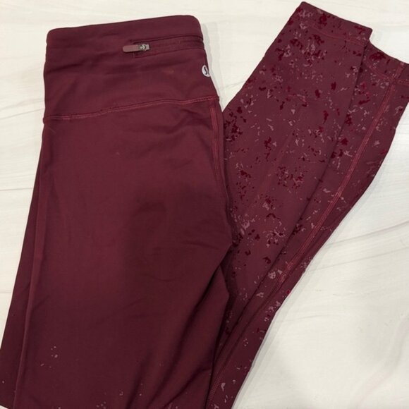 Lululemon Women's Speckle Shine Speed Wunder Mid-Rise Tight 28 Size 6 - Picture 7 of 10